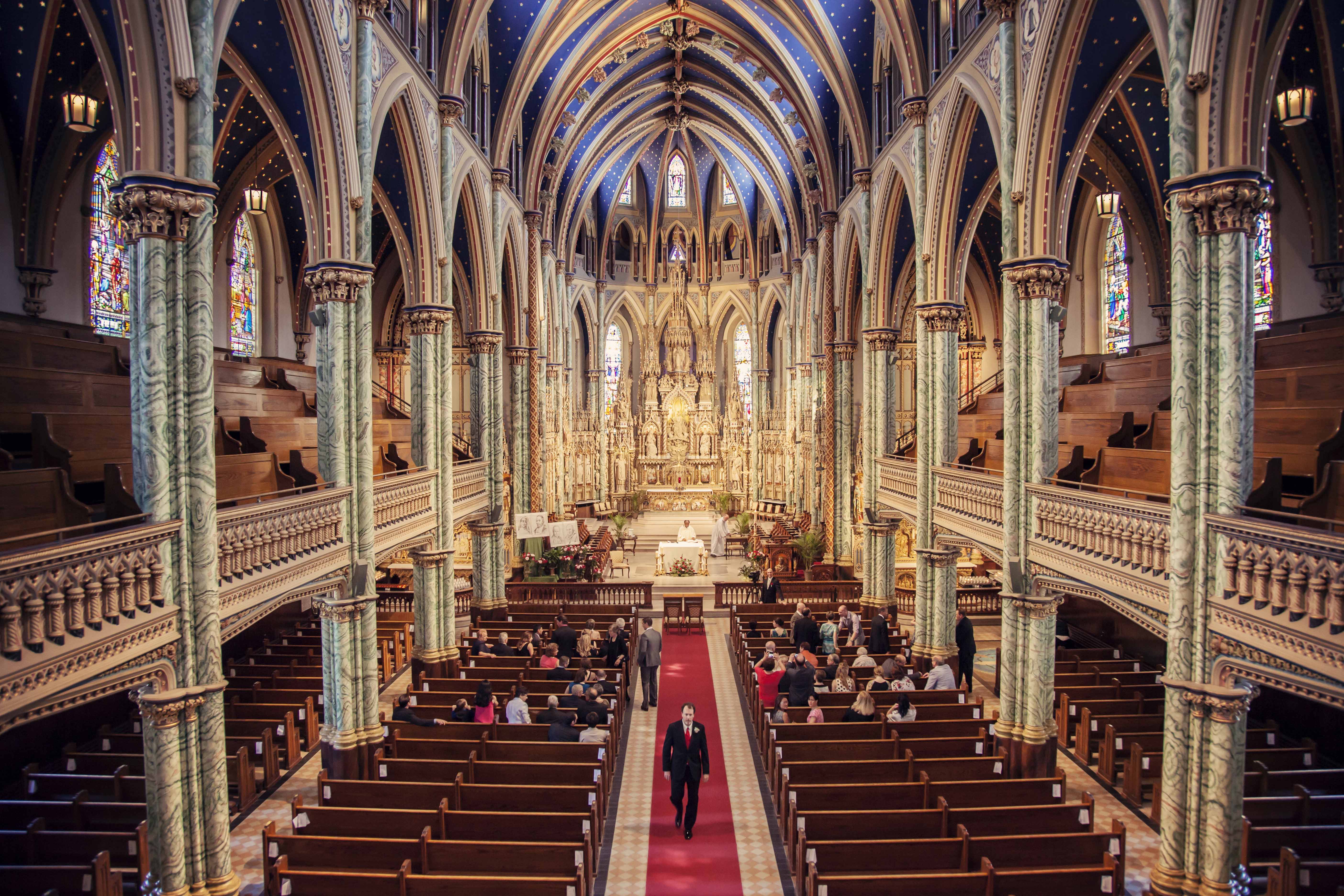 Notre-Dame Basilica-Cathedral in Ottawa. 